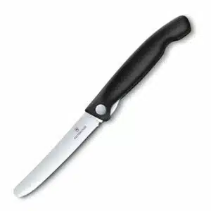 Folding Steak Knife Black - Plain Edge - Victorinox