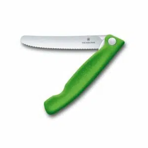 Folding Steak Knife Green - Serrated Edge - Victorinox