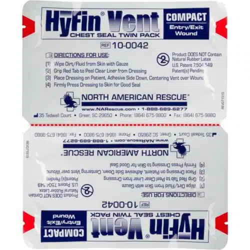 HyFin® Vent Compact Chest Seal - Twin Pack
