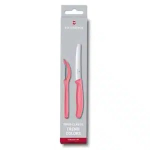 Classic Paring Knife Set w/Universal Peeler (Light Red) - Victorinox