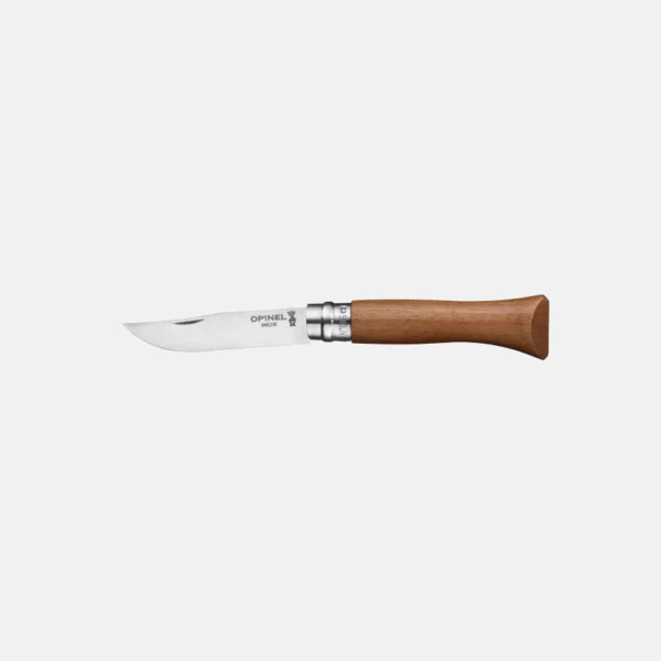 Opinel Knife - No. 6 Stainless w/Walnut Wood Handle