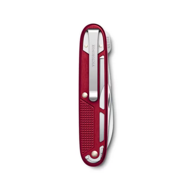 Swiss Army Knife Synergy Alox red clip view