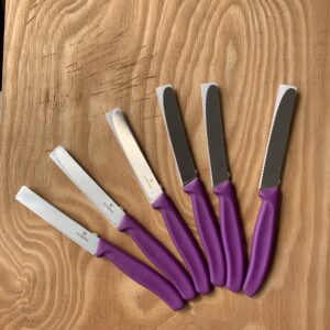 Swiss Classic Steak Knife Set – 6 Piece – Purple (serrated)