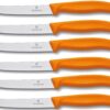 Swiss Classic Steak Knife Set (6pcs) - Orange (serrated)