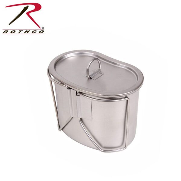 Canteen Cup w/Lid (Stainless Steel) - Rothco