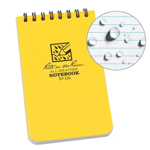 Top Spiral 3x5 Notebook (Yellow) - Rite In The Rain