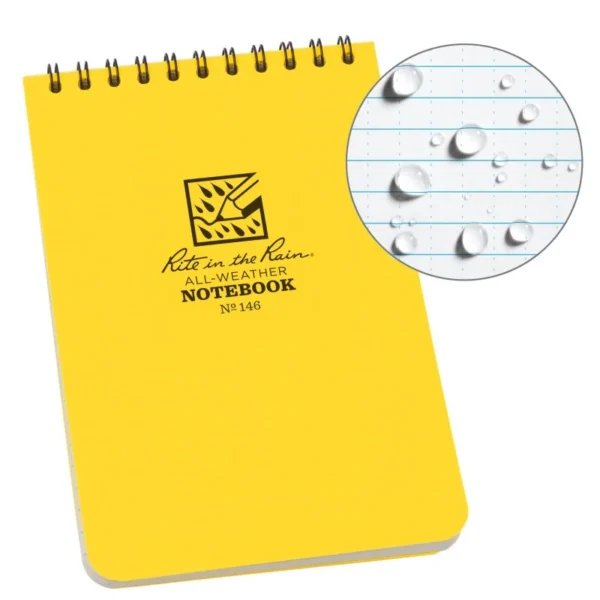 Top Spiral Notebook 4x6 (Yellow) - Rite In The Rain
