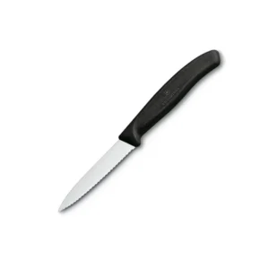 Swiss Classic Paring Knife - Black (Serrated-8cm) - Victorinox