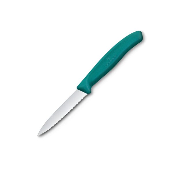 Swiss Classic Paring Knife - Green (Serrated-8cm) - Victorinox