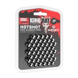 Hot Shot Steel Slingshot Ammo - 100Pcs (.38 Caliber) - King Rat