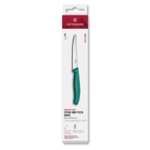 Steak Knife Set Kale Green - 6 Piece (point/serrated) - Victorinox